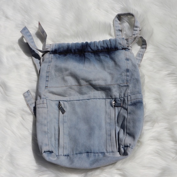 zara denim backpack